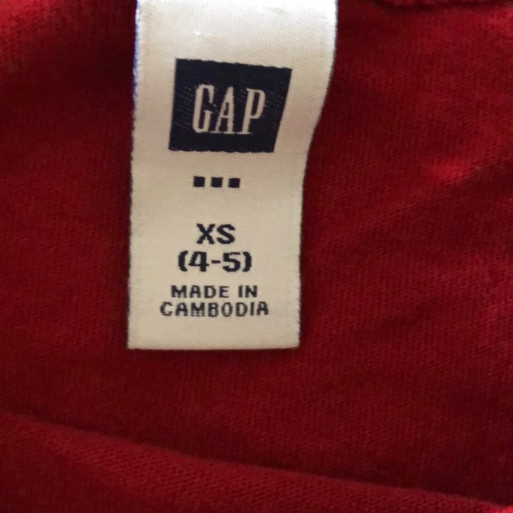 ❤️ Vintage Preppy Red long‎ sleeve Rhinestone Gap XS